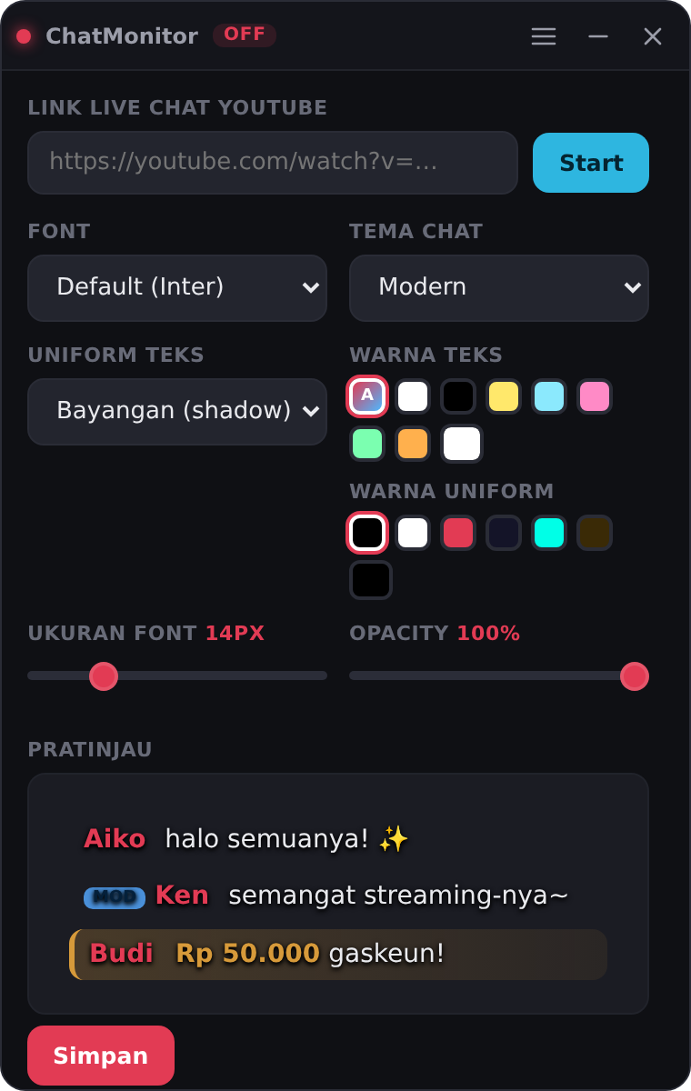 Kustomisasi tampilan