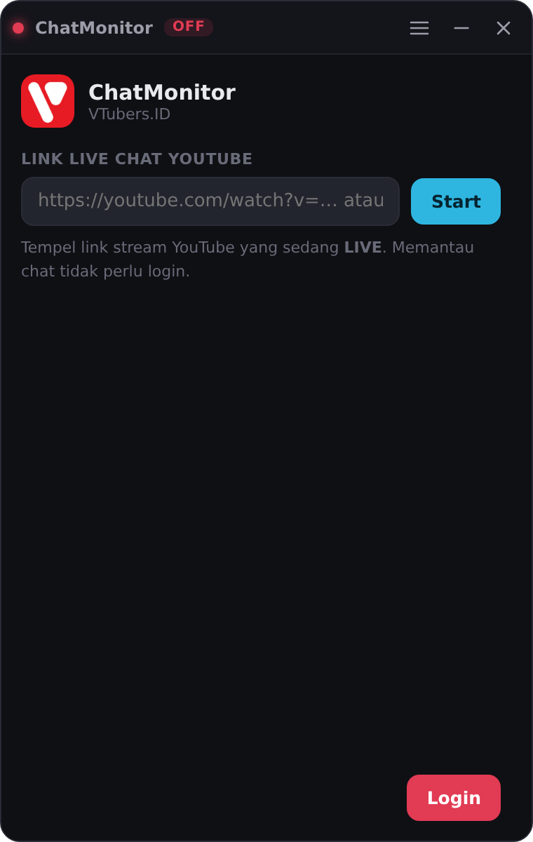 Tempel link, klik Start